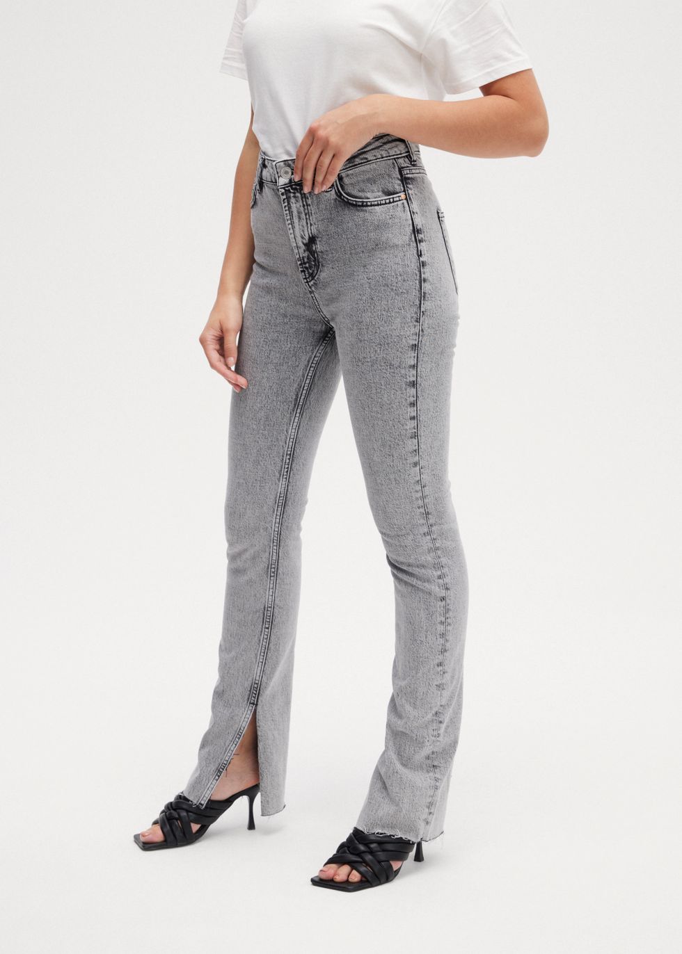 April High Rise Straight Jeans - grijsusedmiddle