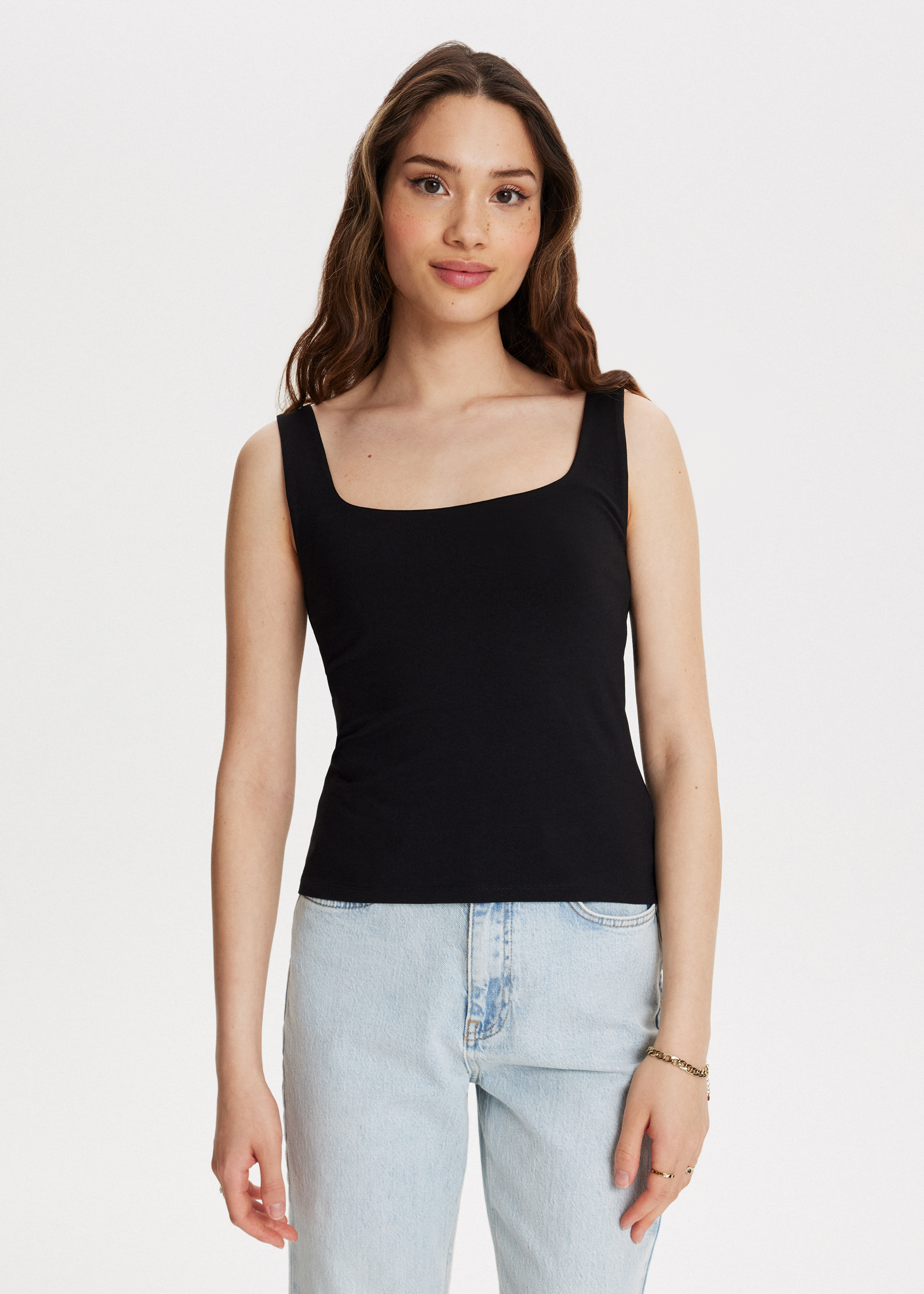 Hanro Cotton Lace Tank Top | Top met kant - 072435 Hanro Cotton Lace Tank Top | Top met kant - 072435
