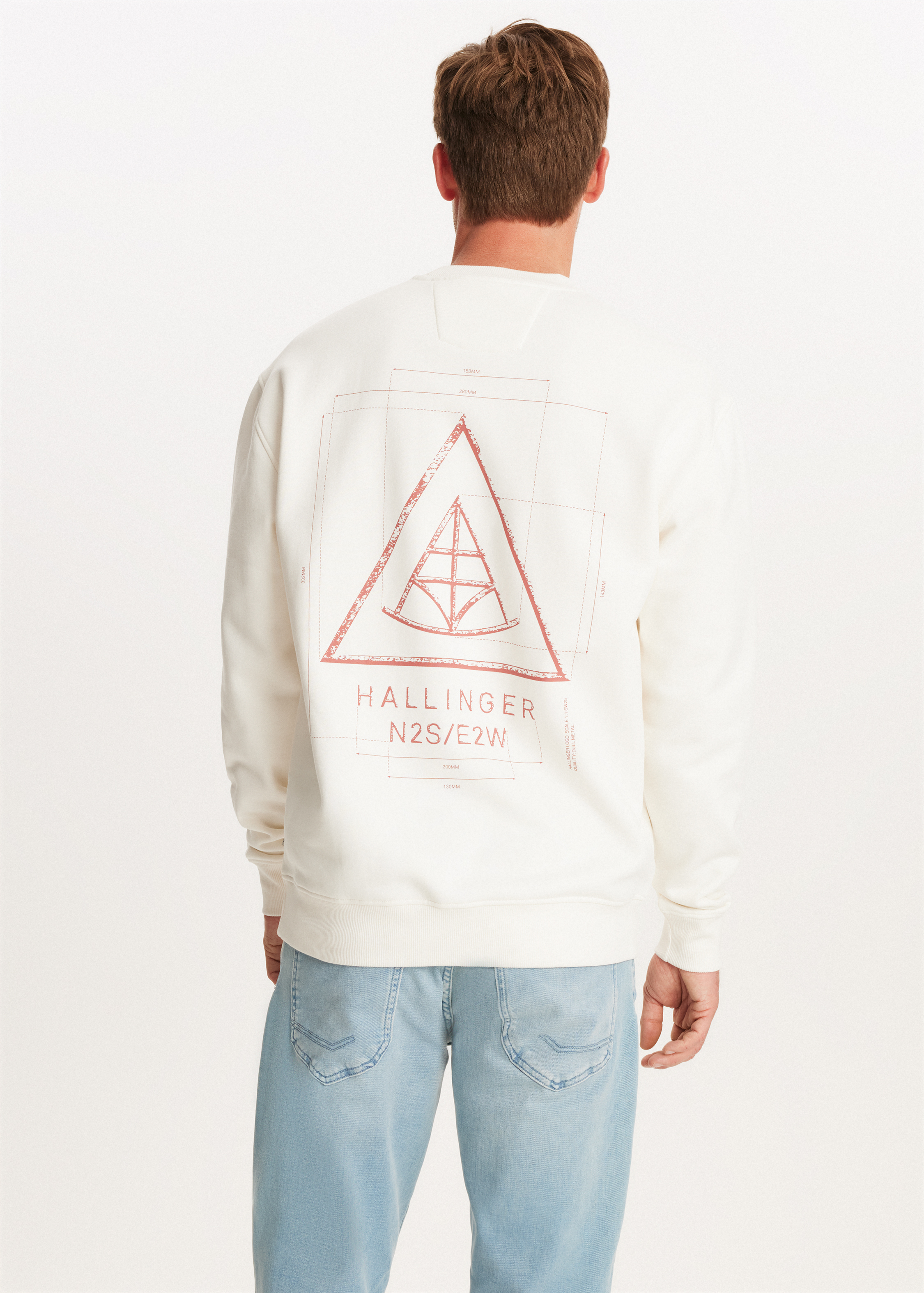 Sweater met print driehoek off-white The Sting