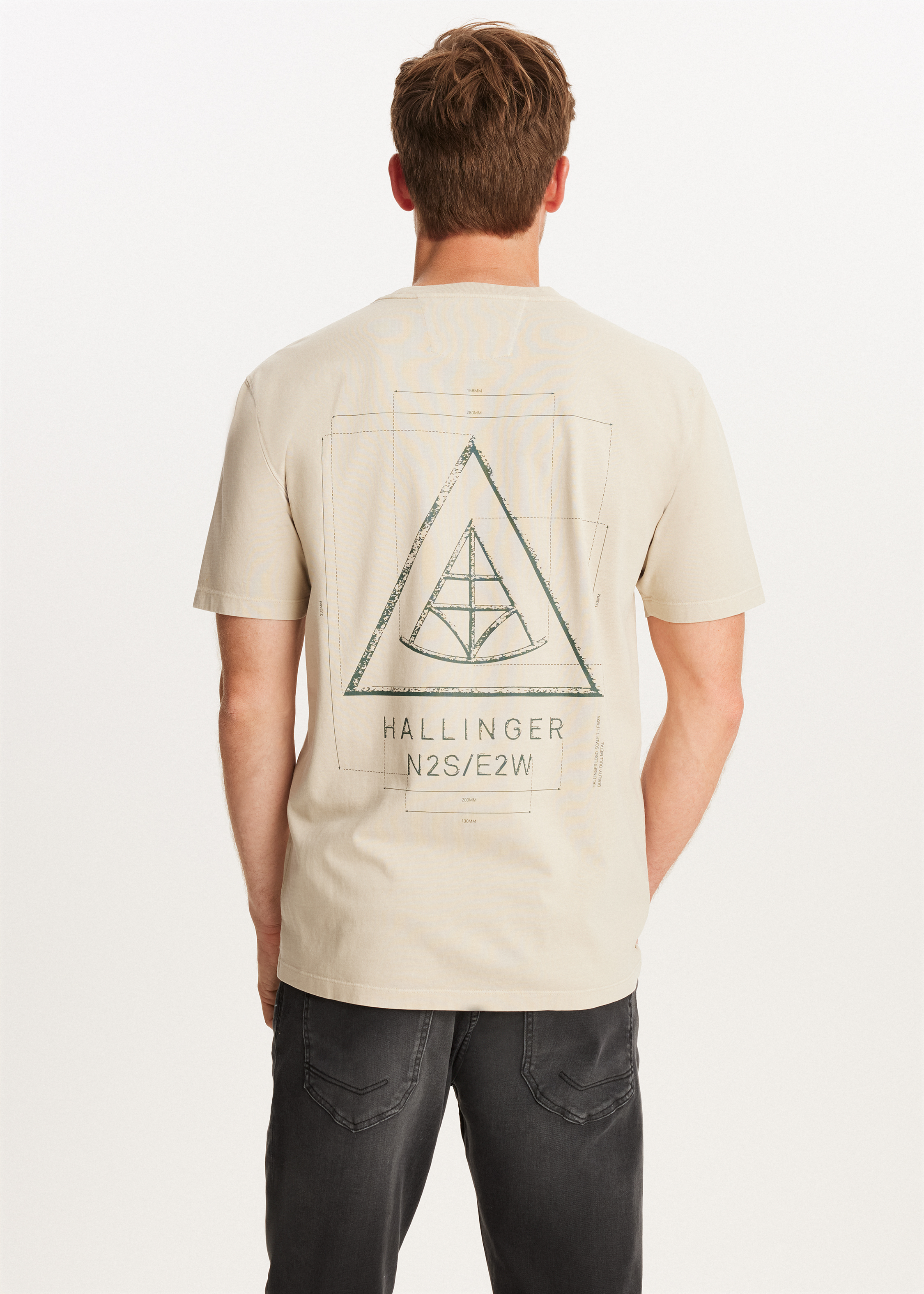 T-shirt met logo zand (ZAND) The Sting