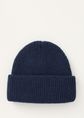 Zachte rib muts, donkerblauw, large