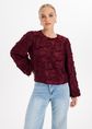 Lange mouwen top met balloon fit, bordeaux, large