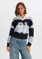 Gebreide jersey, donkerblauw, large