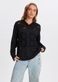 Jersey t-shirt met kant, zwart, large