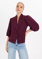 Blazer met pofmouwen, bordeaux, large