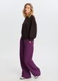 Loose fit broek met plooien, donkerpaars, large