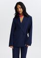 Oversized blazer met strik, donkerblauw, large