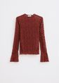 Kanten top, rood, roest, large