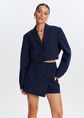 Blazer met strassdetails, donkerblauw, large