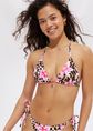 Triangel bikini top met print, meerkleurig, large