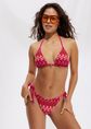 Crochet triangel bikini top, rose, large
