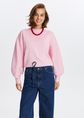 Trui met balloon mouwen, lichtroze, large