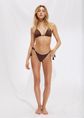 Suedine bikini broekje, donkerbruin, large