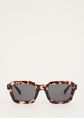 Rechthoekige zonnebril, bruin, large