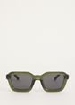 Rechthoekige zonnebril, donkergroen, large
