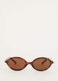 Ovale zonnebril , bruin, large