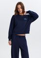 Cropped sweater, donkerblauw, large