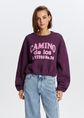 Balloon sweater met print, aubergine, large