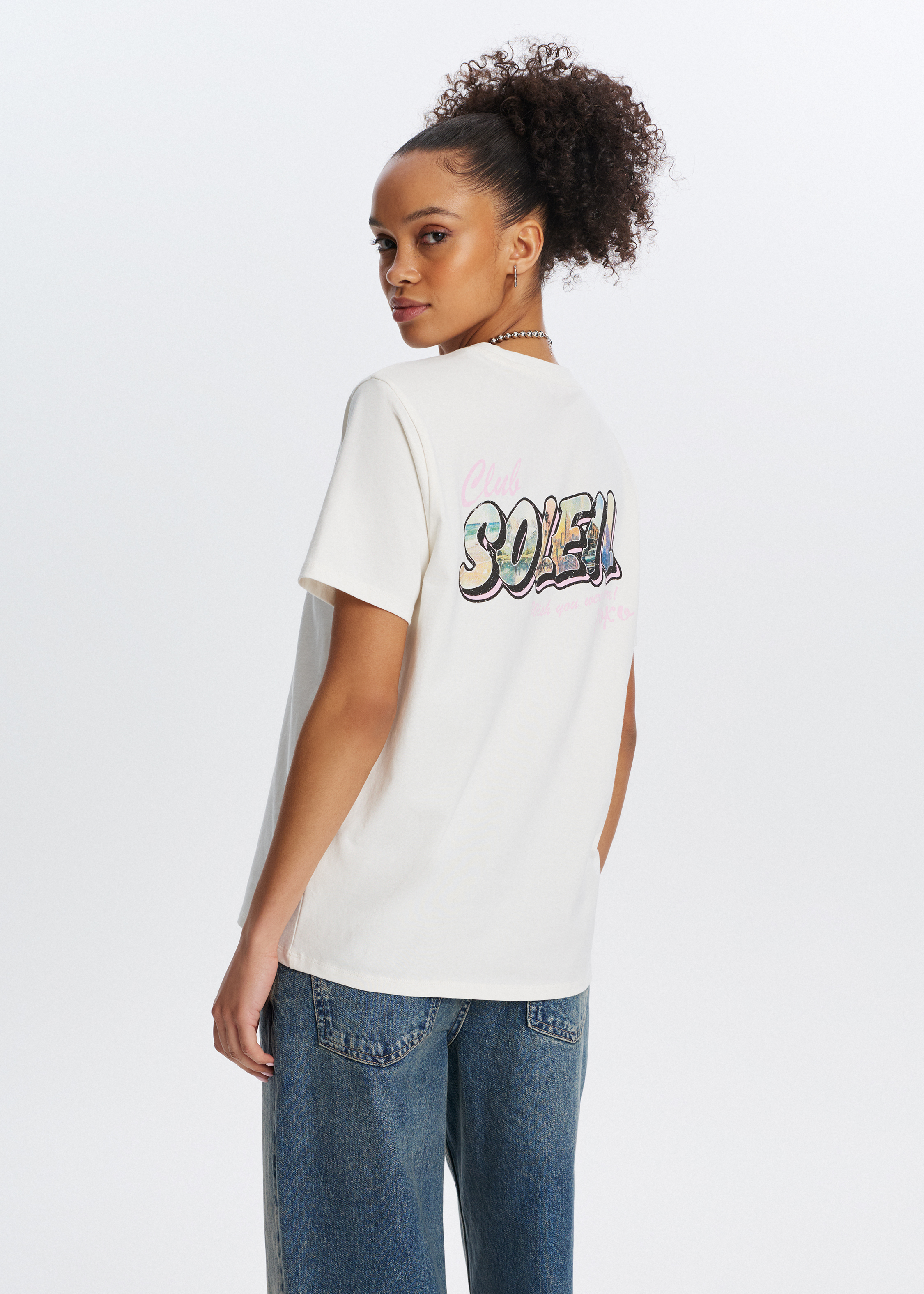 T-shirt met graphic off-white (WIT.O) | The Sting