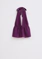 Halter top met strik, donkerpaars, large
