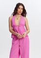 Halter top met strik, rose, large
