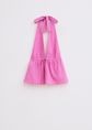 Halter top met strik, rose, large