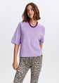 Trui met halflange mouwen, lila, large
