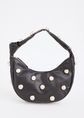 Tas met studs, zwart, large