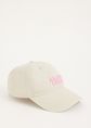 Geborduurde baseball pet, zand, large