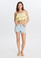 Destroyed denim short, blauw, bleached, large