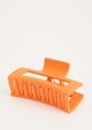 Vierkante haarclip klein , oranje, large
