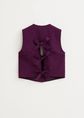 Gilet met strikdetail, aubergine, large