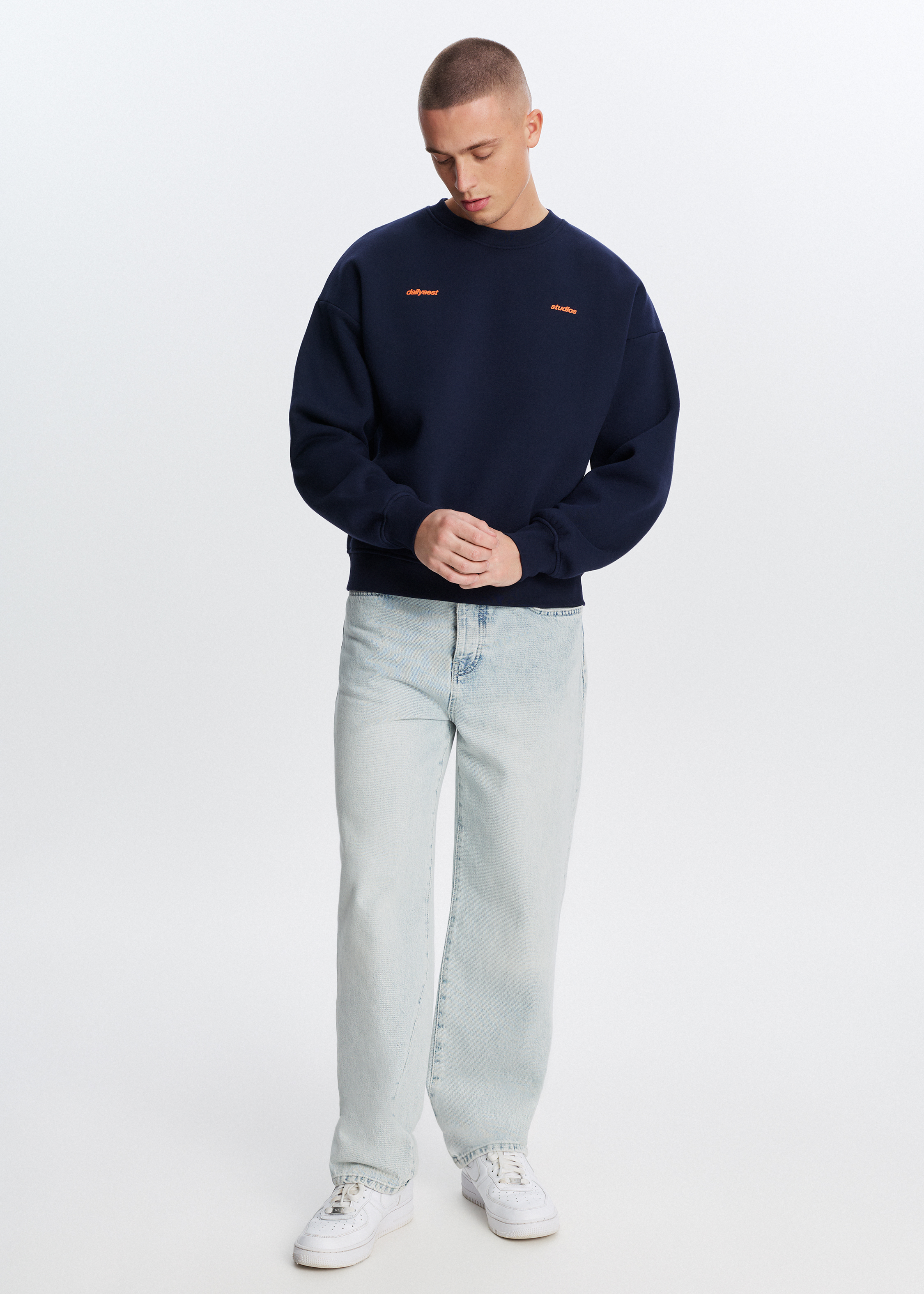 Boxy sweater met print