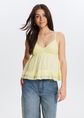 Top met bloemen, lichtgeel, large