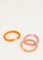 Haarelastiekjes set, oranje, large