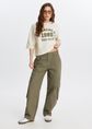 Cargo broek, groen, army, large
