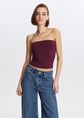 Bandeau top, bordeaux, large