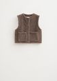 Teddy gilet, taupe, large