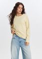 Gestreepte longsleeve, lichtgeel, large