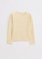 Gestreepte longsleeve, lichtgeel, large