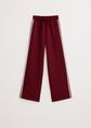 Trackpants met streep, bordeaux, large