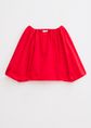Off-shoulder pofmouw top, rood, large