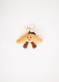 Bag charm croissant, bruin, large