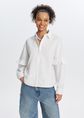 Ruffle blouse, wit, large