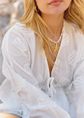 Blouse met schelpen, wit, large