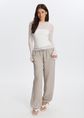 Barrel broek, taupe, large