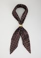 Satijnen sjaaltje met stippen, donkerbruin, large