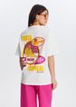T-shirt fruitprint, wit, large