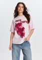 T-shirt met fruitprint, lichtroze, large