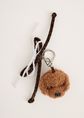 Poodle bag charm, bruin, large
